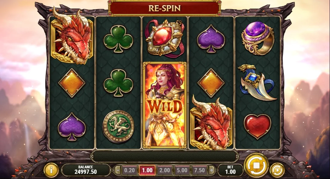 Spin reels Re-Spin feature